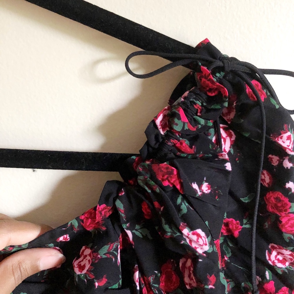 SOLD- For Love & Lemons Tainted button puff sleeve - Picture 4 of 12